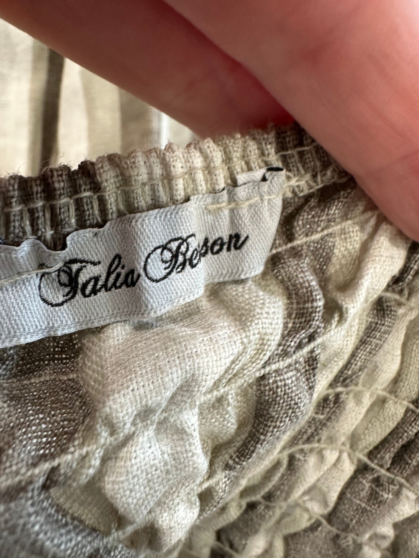 [SALE] Talia Benson 100% Linen Dress Medium Beige Brown Lightweight Summer