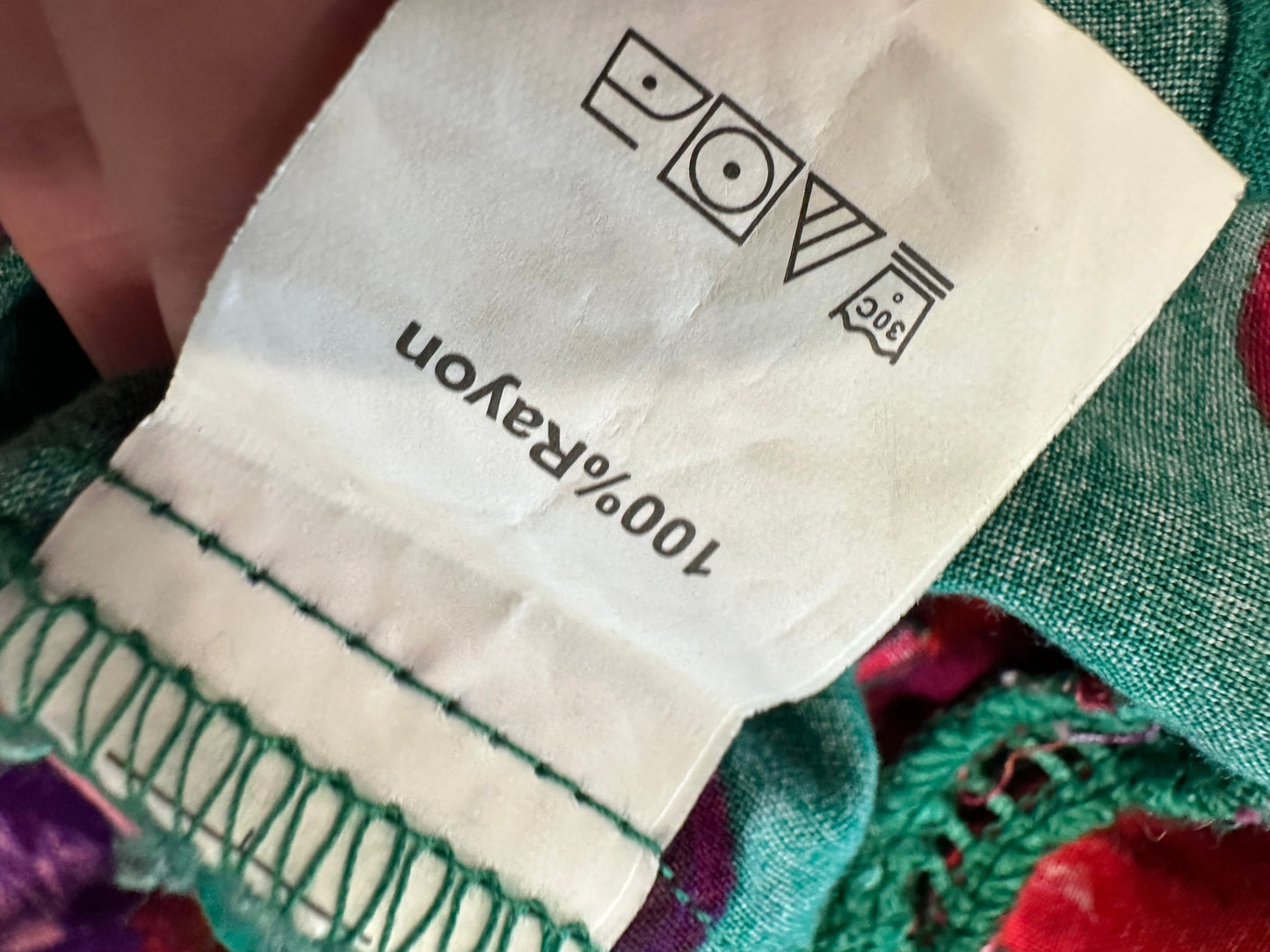 [SALE] Dreamcatcher Bohemian Dress Green Pink Floral Festival Summer Maxi Dress Size 14