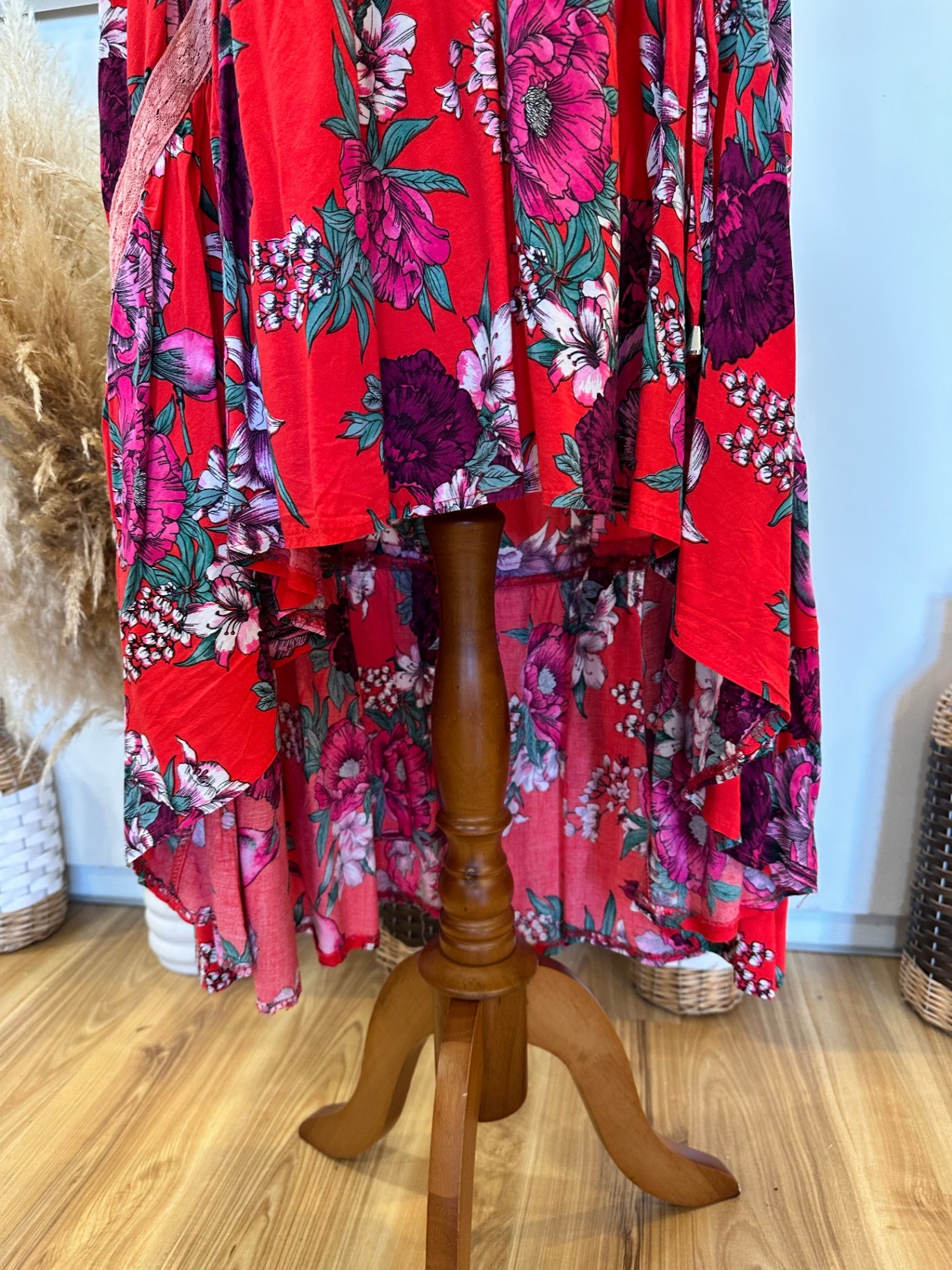 [SALE] Jaase Bohemian Skirt Red Boho Festival Summer Flowing Women’s Skirt XS