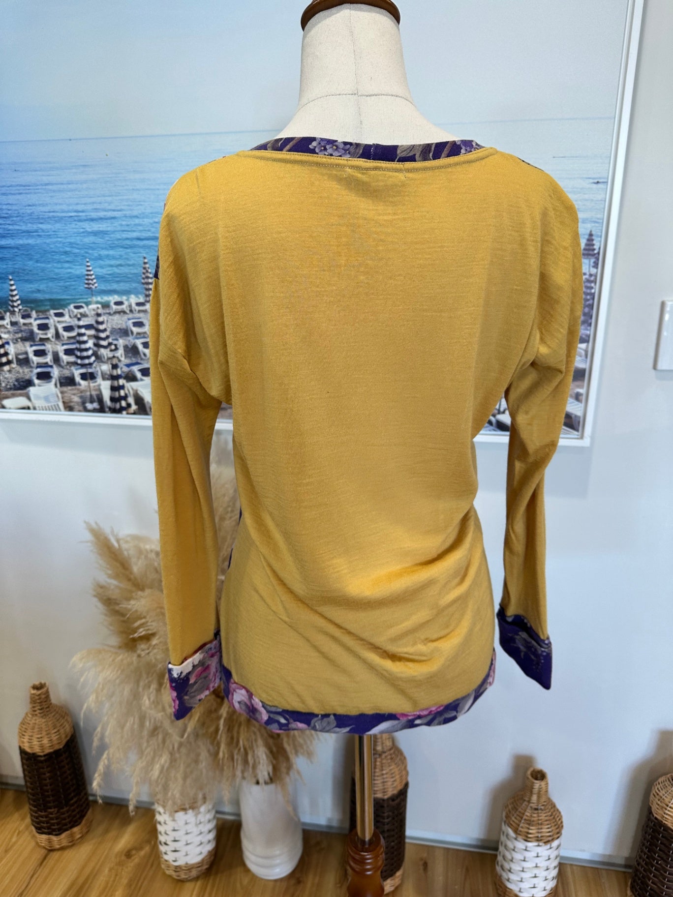 [SALE] Badger-Hill - Merino / Cotton Top - Size 10 - Purple / Mustard