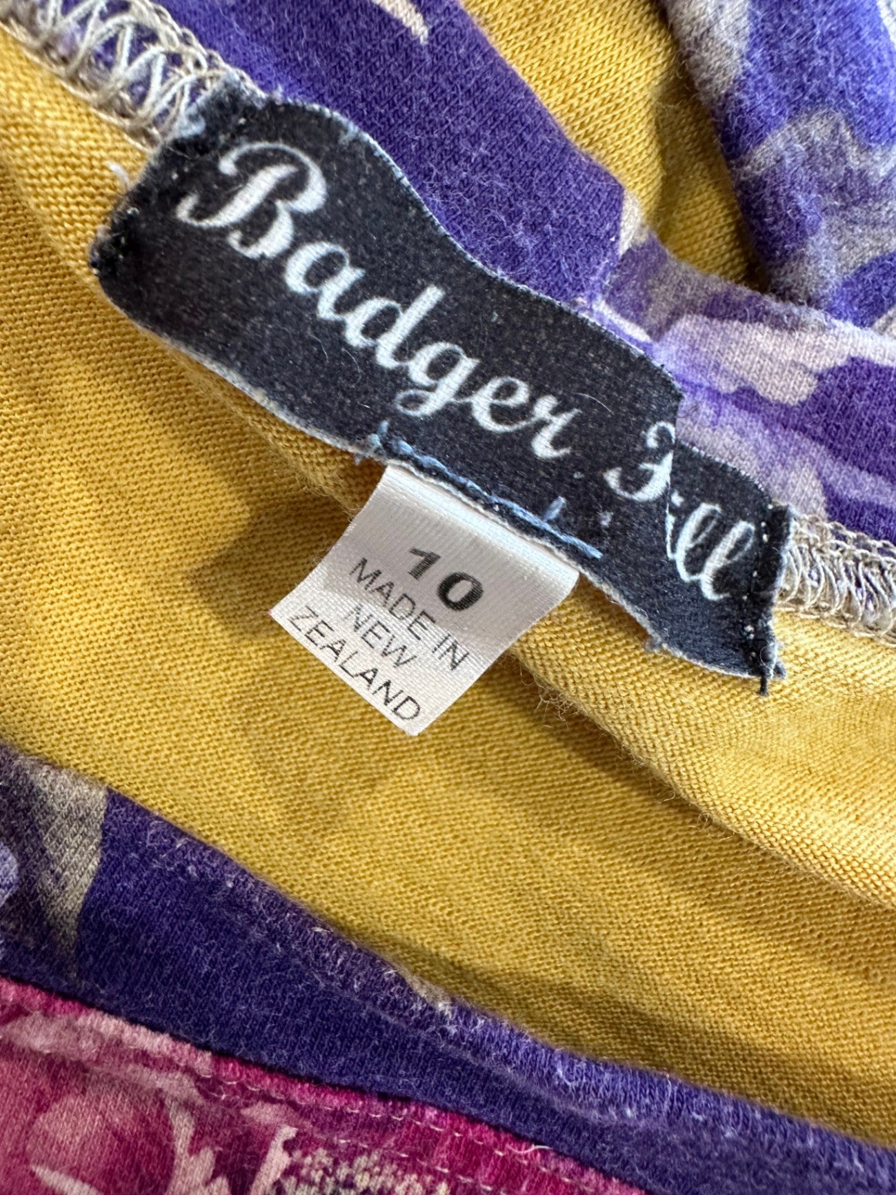 [SALE] Badger-Hill - Merino / Cotton Top - Size 10 - Purple / Mustard