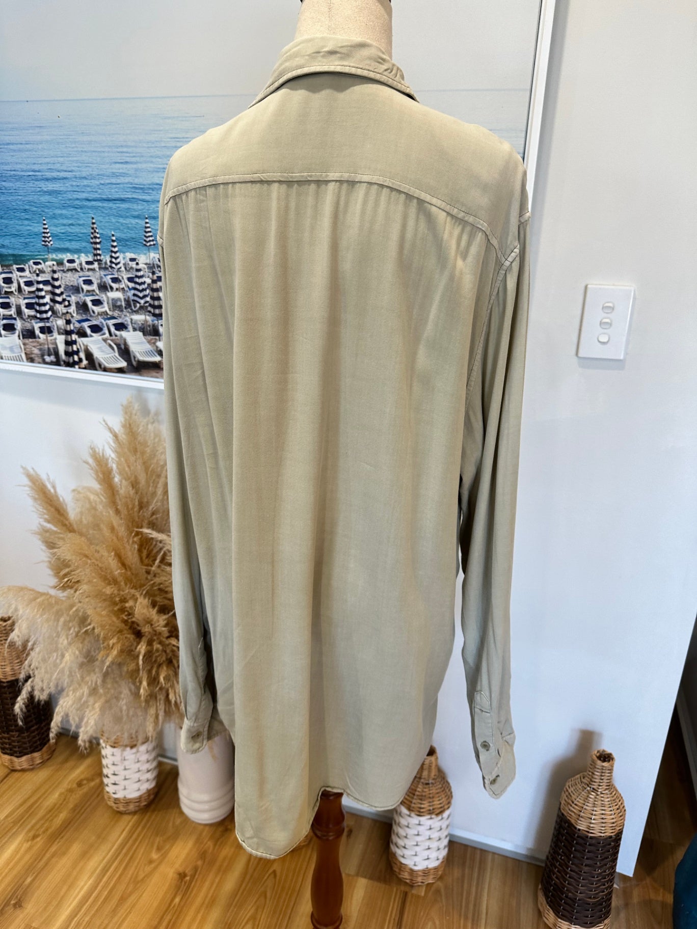 [SALE] Insight Shirt Light Sage Women Casual Wear Stylish Top Size XL