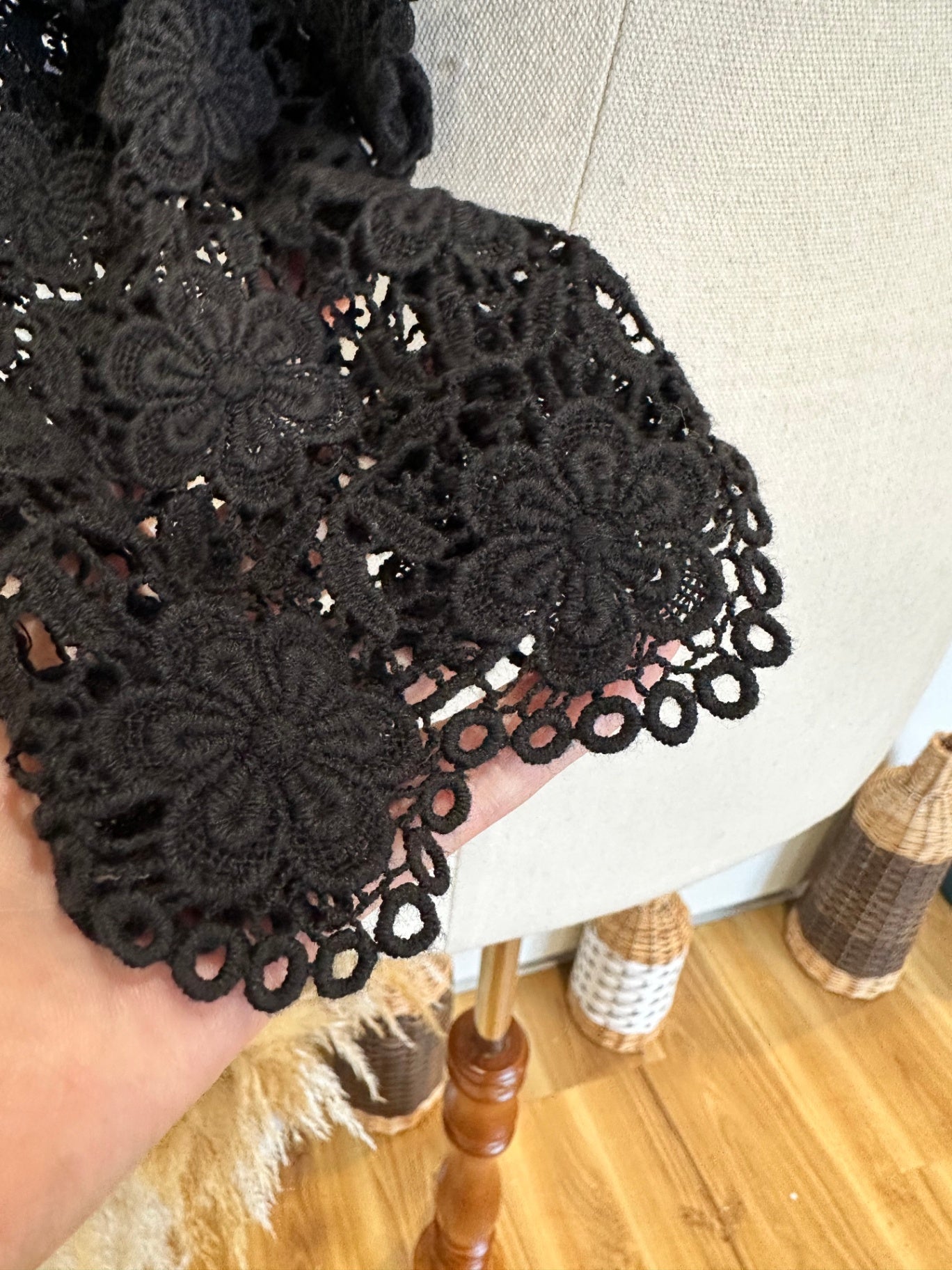 [SALE] Lace Black Shrug Women Elegant Lightweight Party Evening Wear Size 6