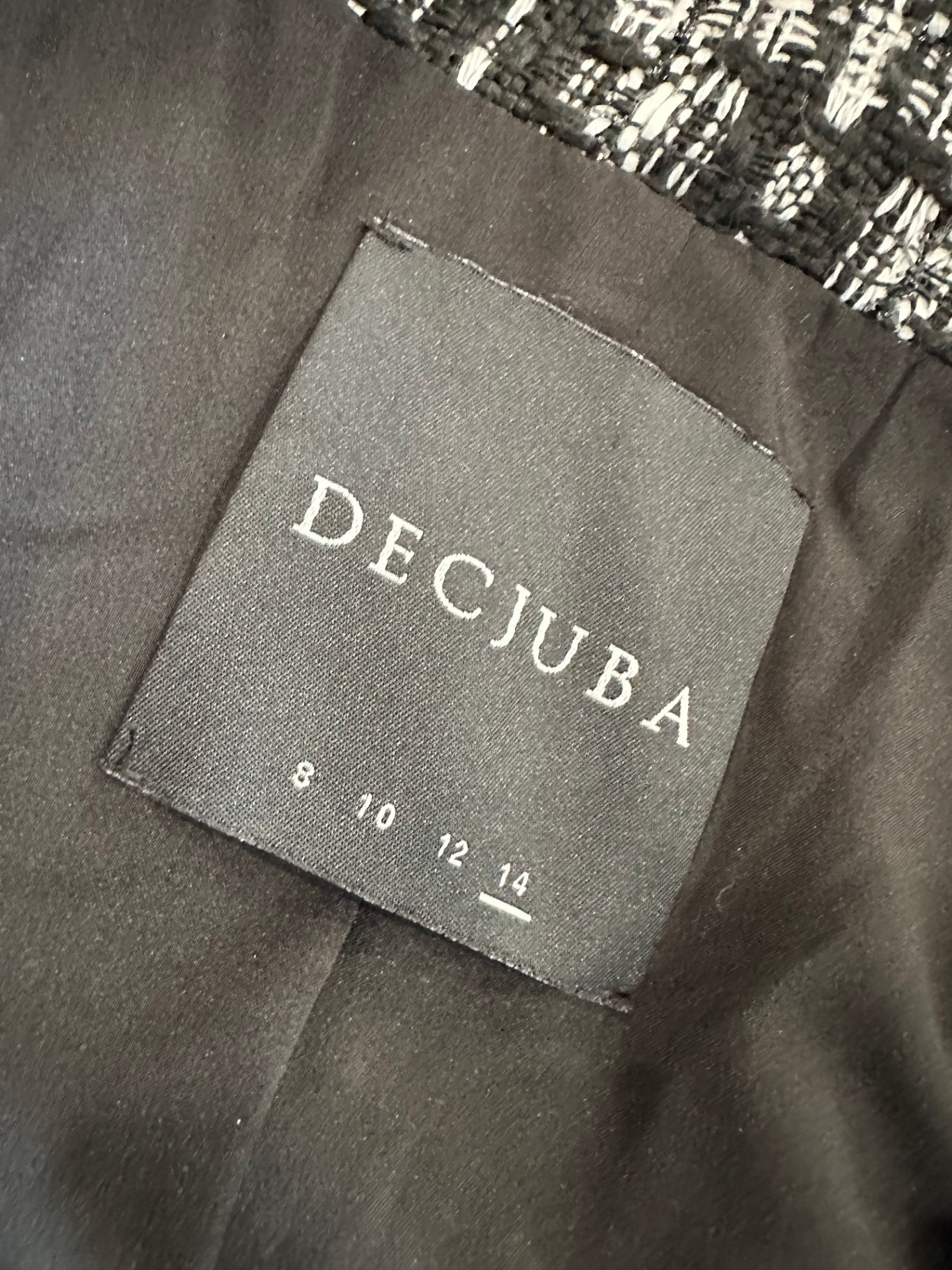 [SALE] Decjuba Black White Jacket Women Stylish Smart Casual Outerwear  Size 14
