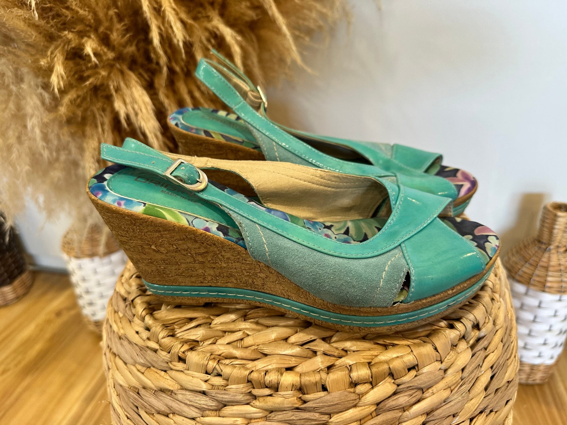 [SALE] Origin Studio - Platform Sandals - Size EU 39 Aqua