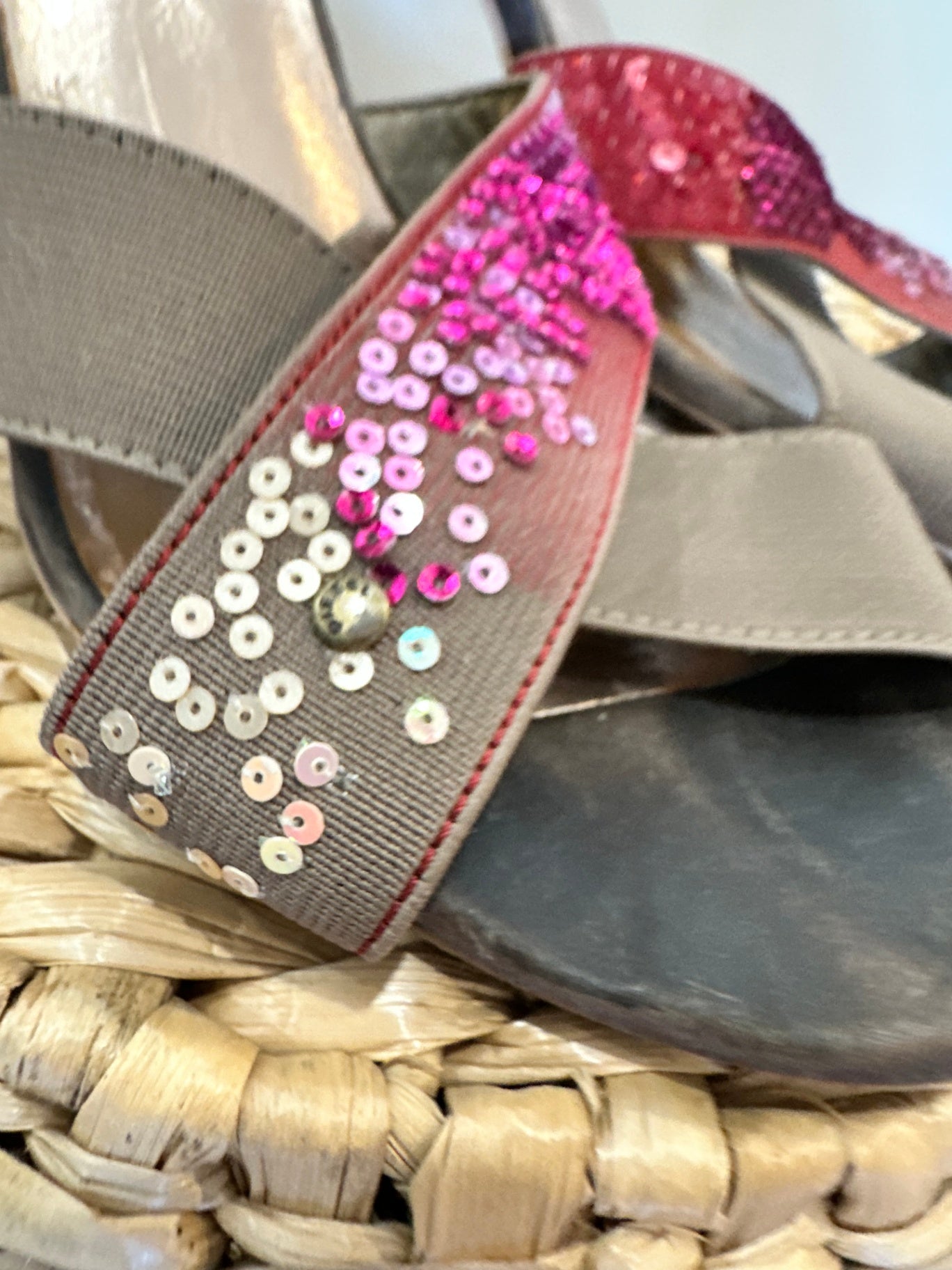 [SALE] Diesel - High Heels - Size EU39 - Taupe with pink sequins