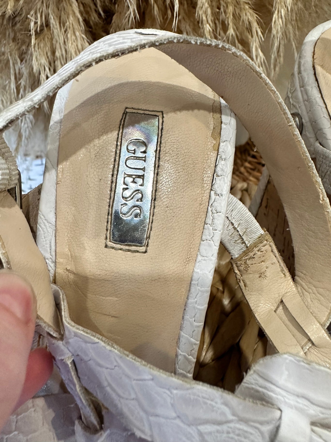 [SALE] Guess Wedge Sandals - Size 39 - Beige