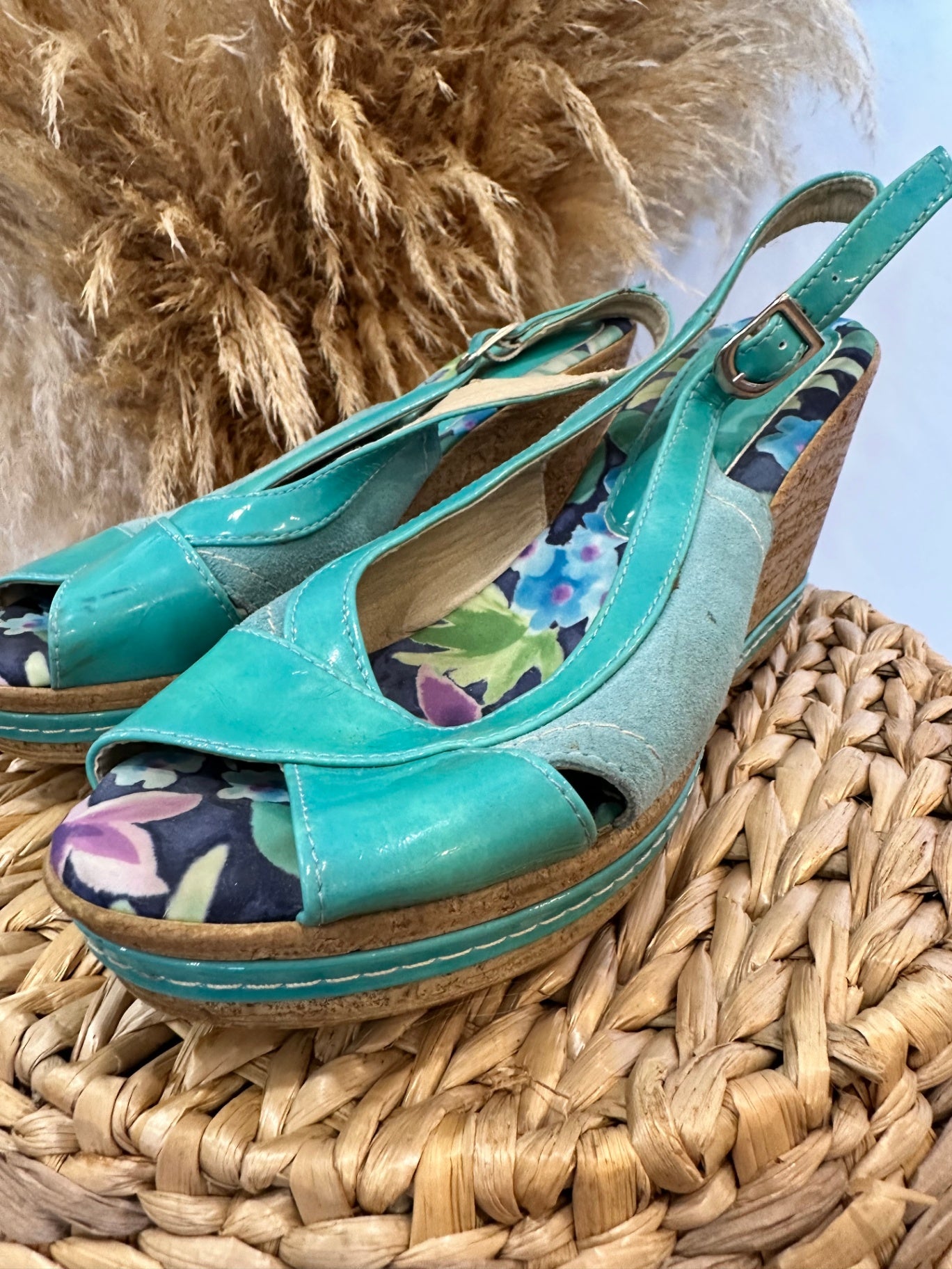 [SALE] Origin Studio - Platform Sandals - Size EU 39 Aqua