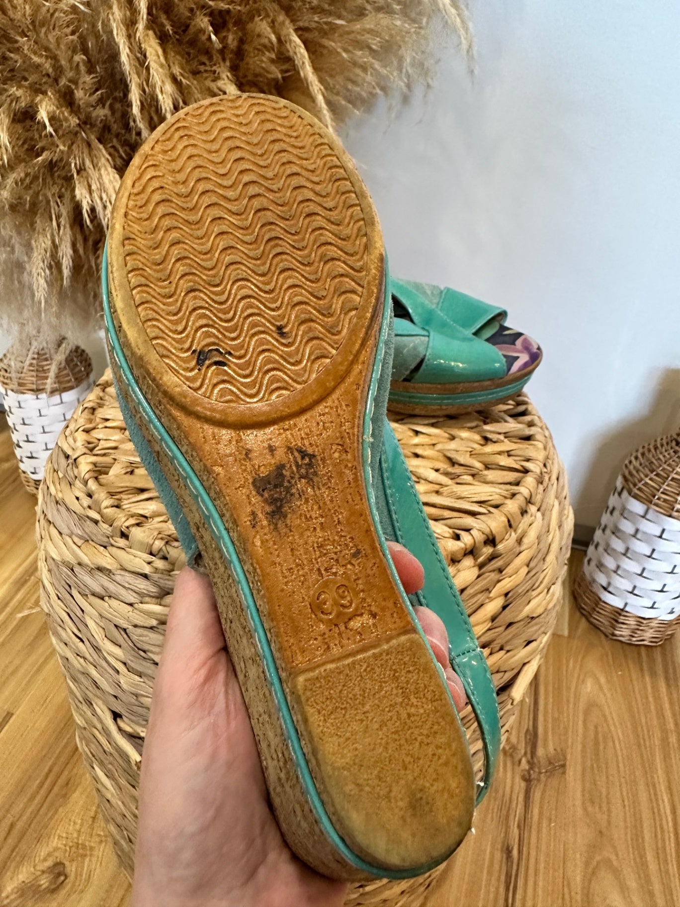 [SALE] Origin Studio - Platform Sandals - Size EU 39 Aqua