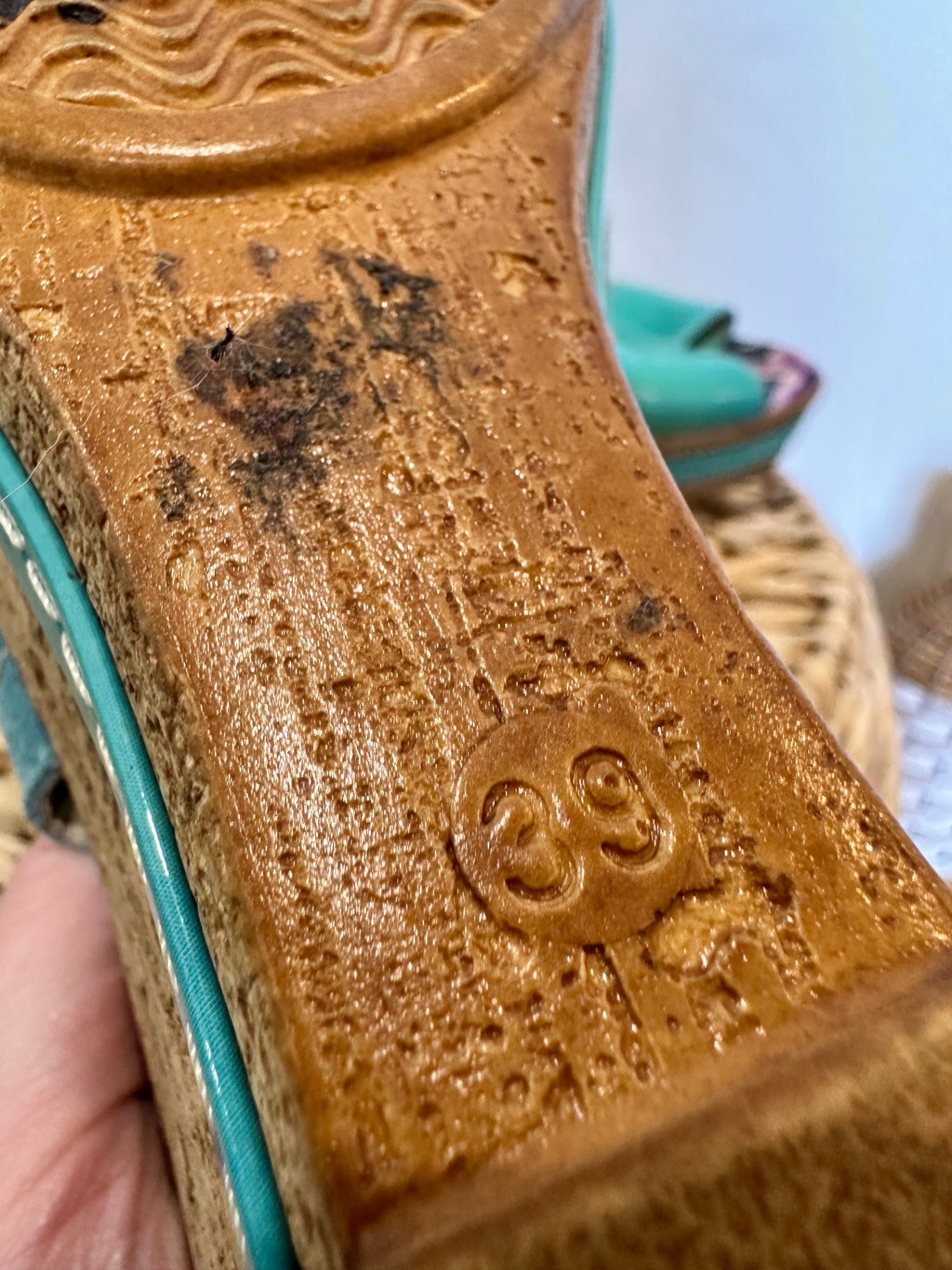 [SALE] Origin Studio - Platform Sandals - Size EU 39 Aqua