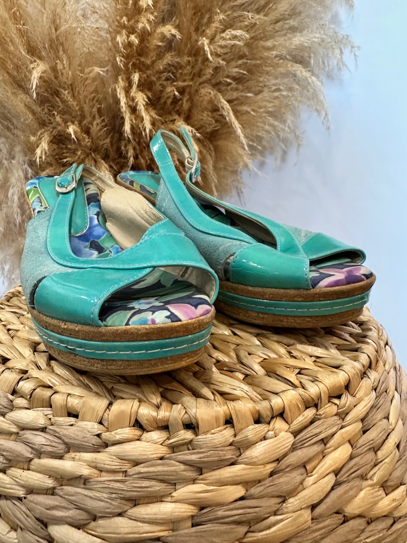 [SALE] Origin Studio - Platform Sandals - Size EU 39 Aqua