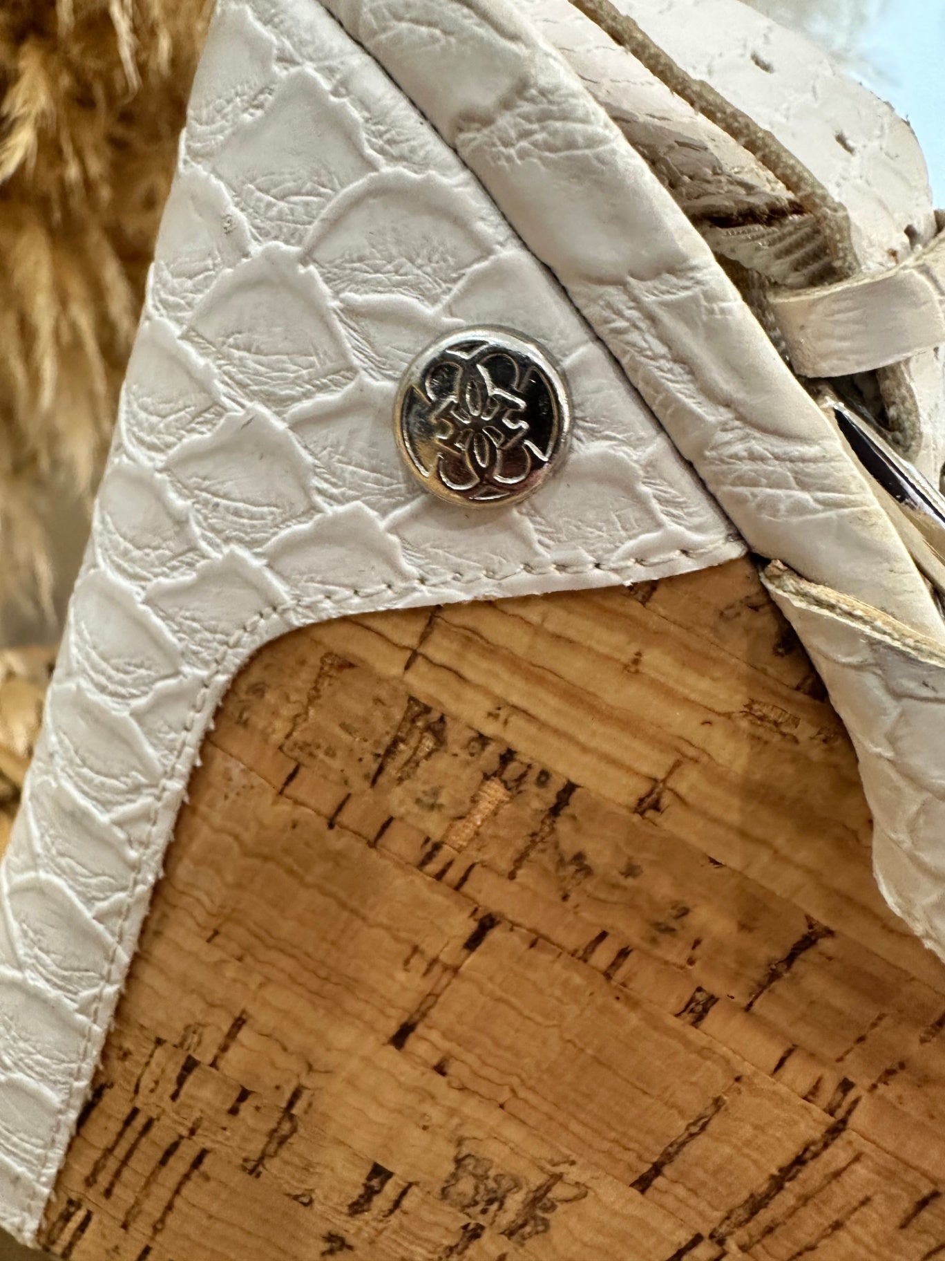 [SALE] Guess Wedge Sandals - Size 39 - Beige
