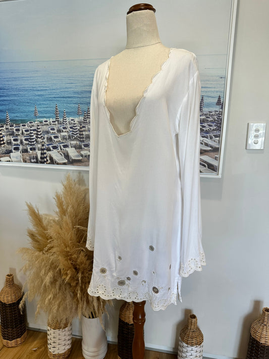 Tigerlily - Bohemian Dress - Size 8 - Cream