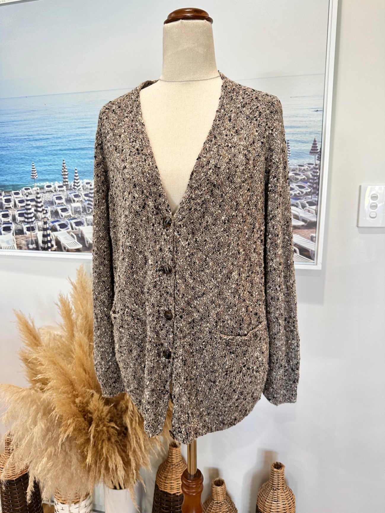 Knit - Three Piece Suit - Oatmeal - Approx Size 14