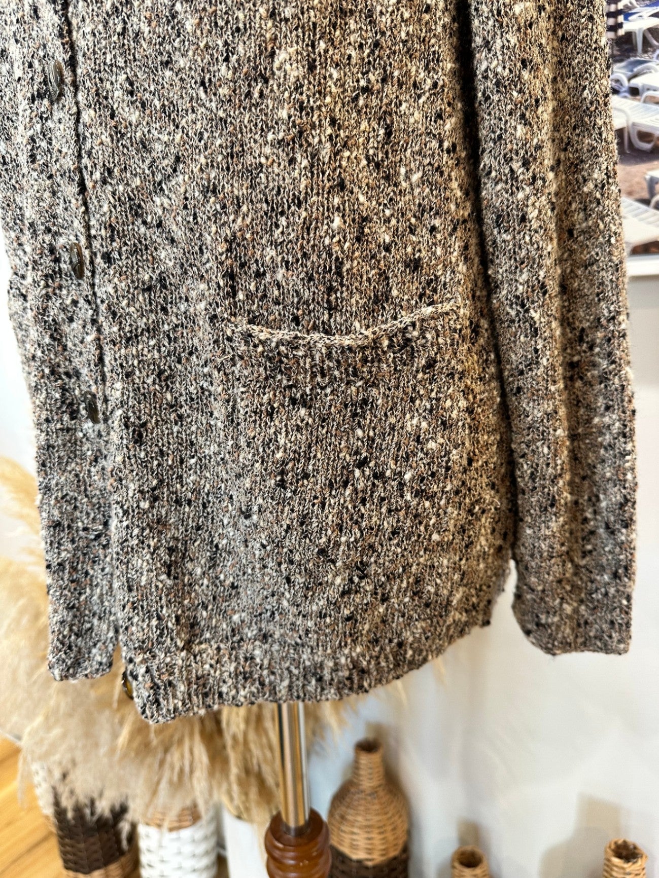 Knit - Three Piece Suit - Oatmeal - Approx Size 14