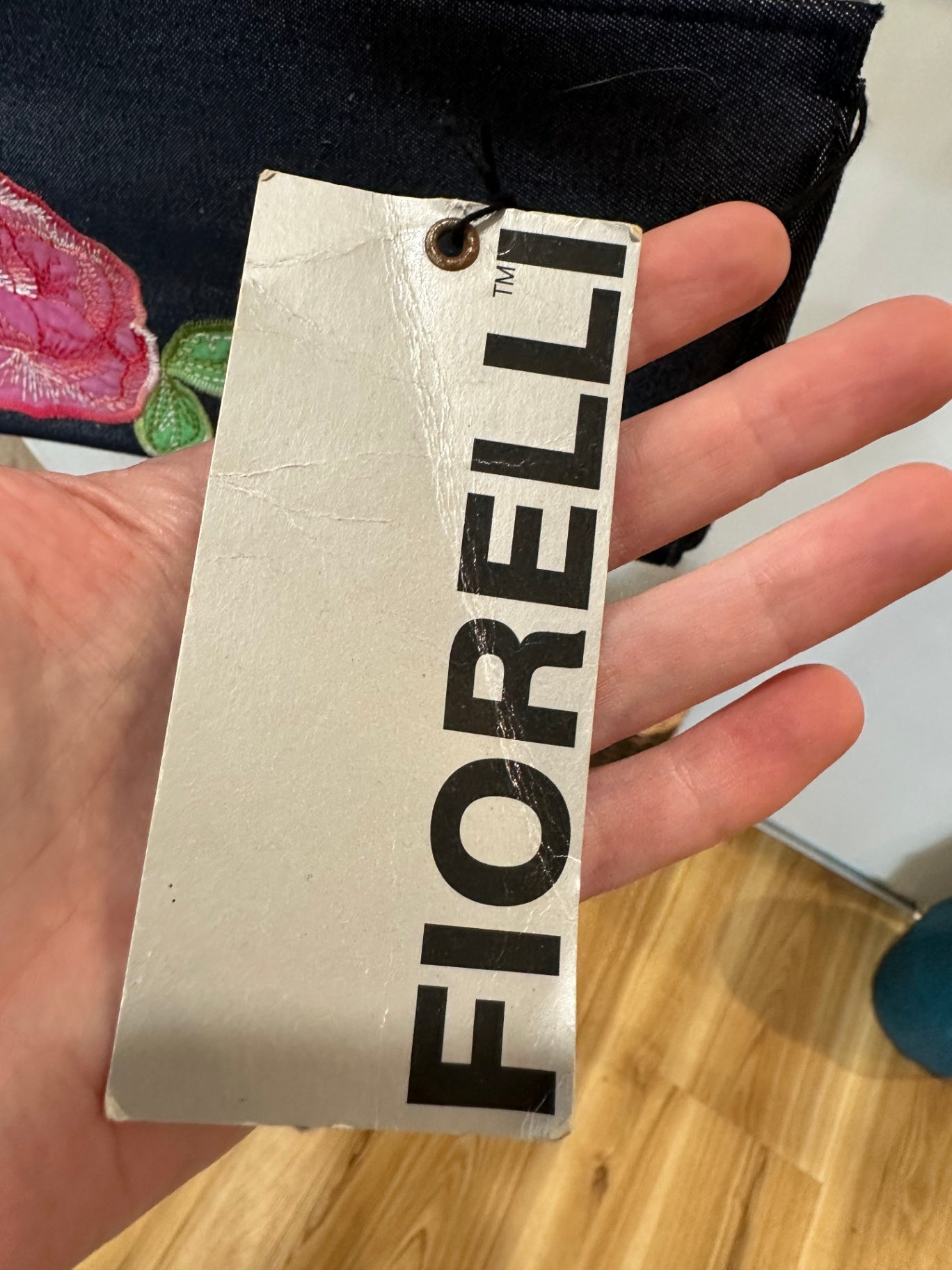 [SALE] Fiorelli Handbag Denim Blue + Rose Applique