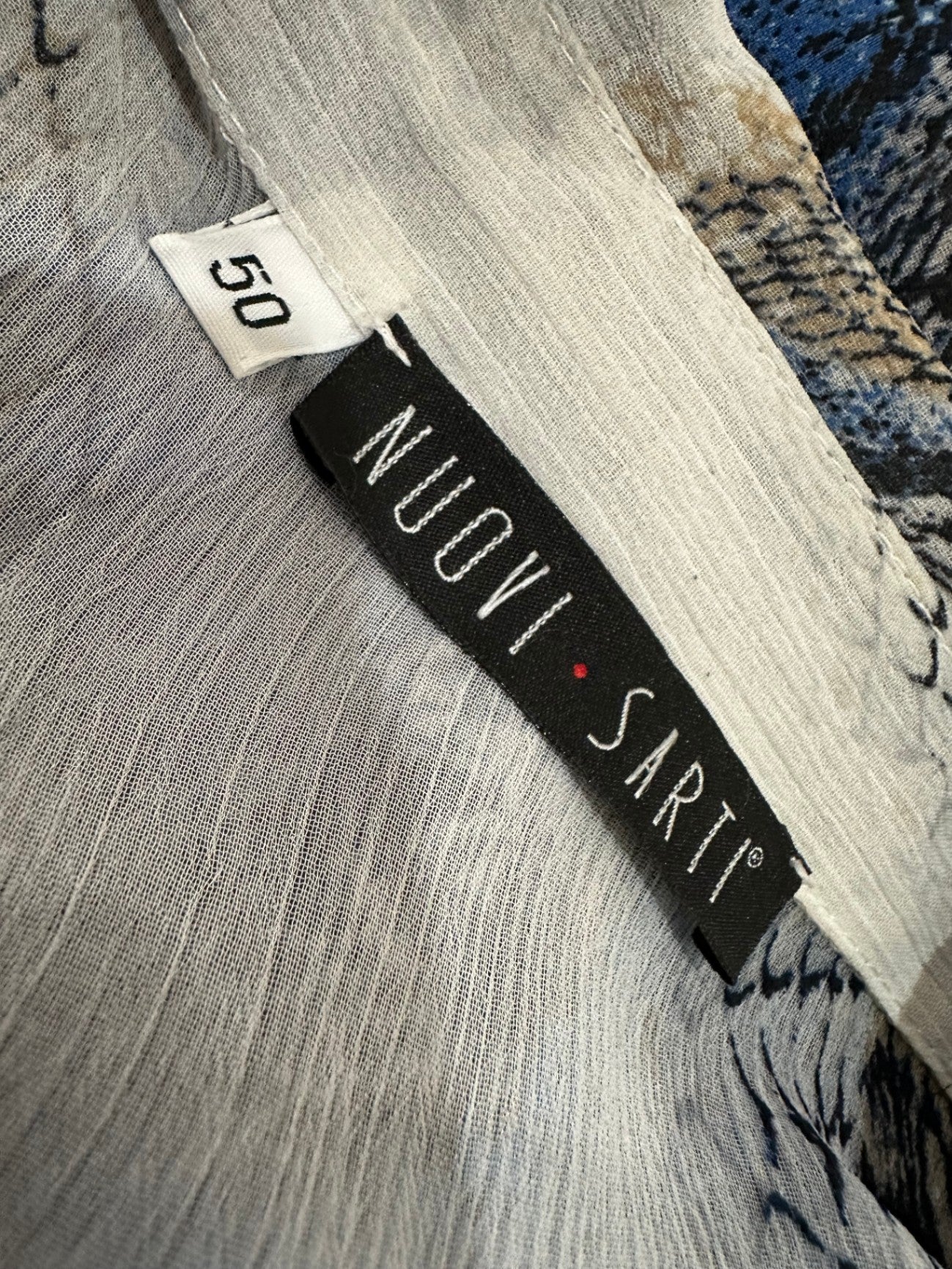 [SALE] Nuovi Sarti Shirt Large Cream / Blue