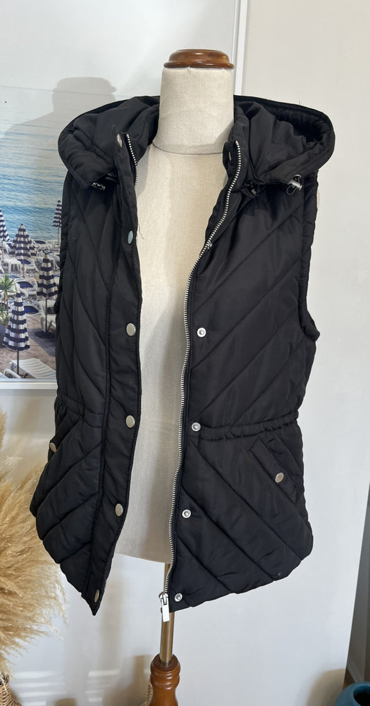 [SALE] Just Jeans Hooded Vest 10 Black