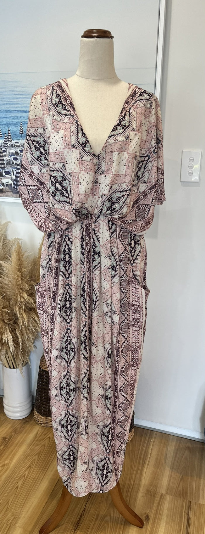 [SALE] SHEIKE Maxi Dress 12 Pink and black