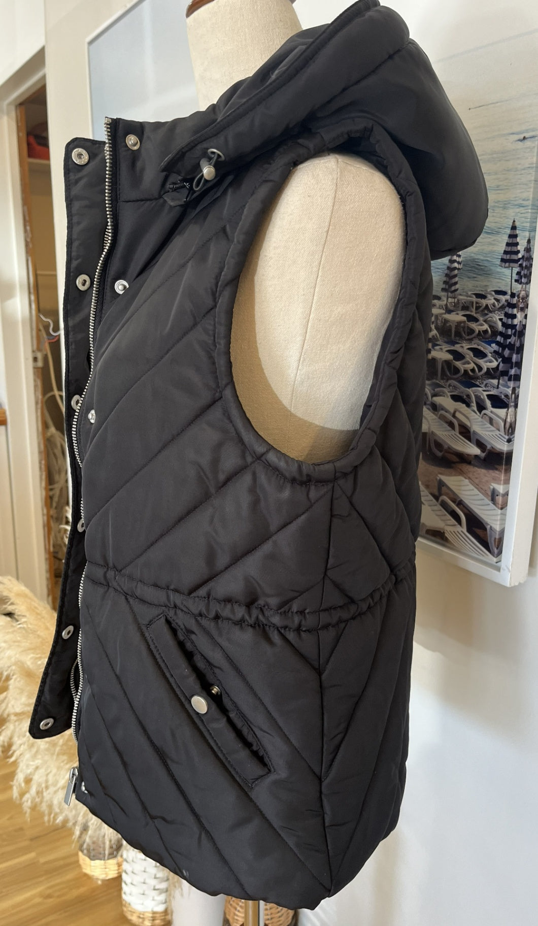 [SALE] Just Jeans Hooded Vest 10 Black