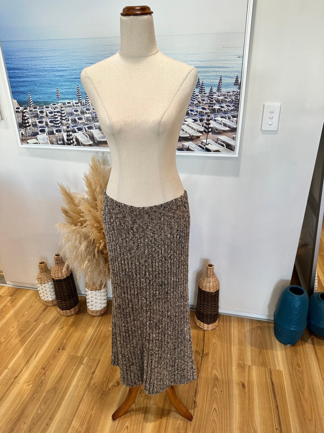 Knit - Three Piece Suit - Oatmeal - Approx Size 14