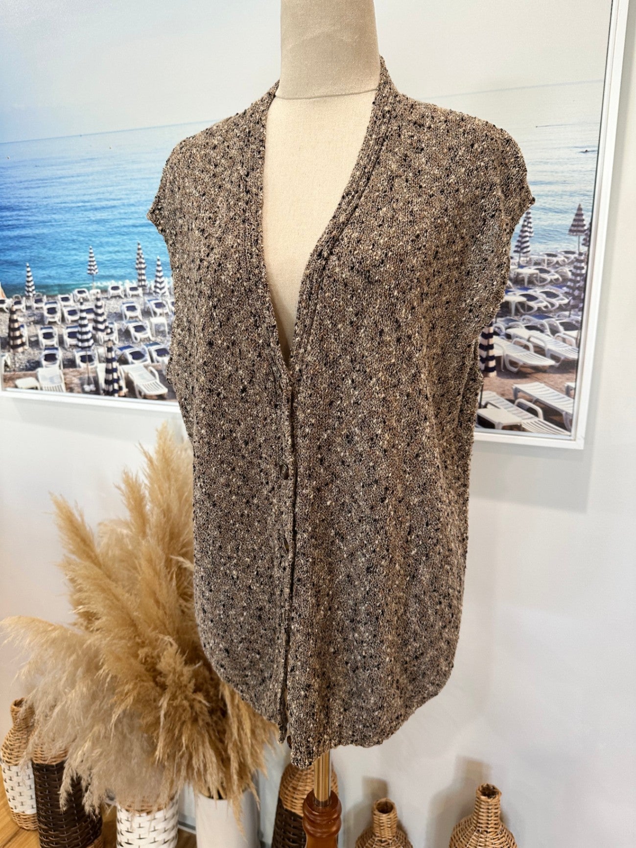 Knit - Three Piece Suit - Oatmeal - Approx Size 14