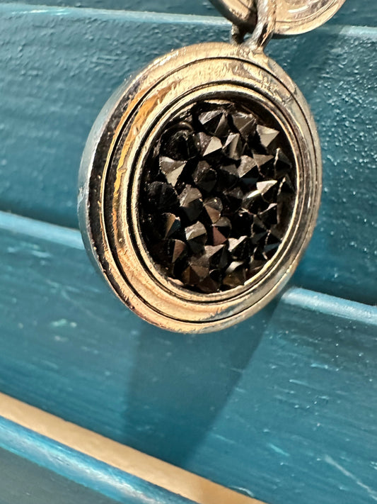 [SALE] Dyberg Kern Earrings Silver and Black