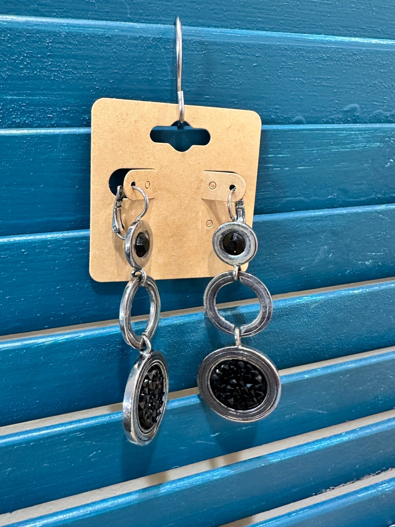 [SALE] Dyberg Kern Earrings Silver and Black