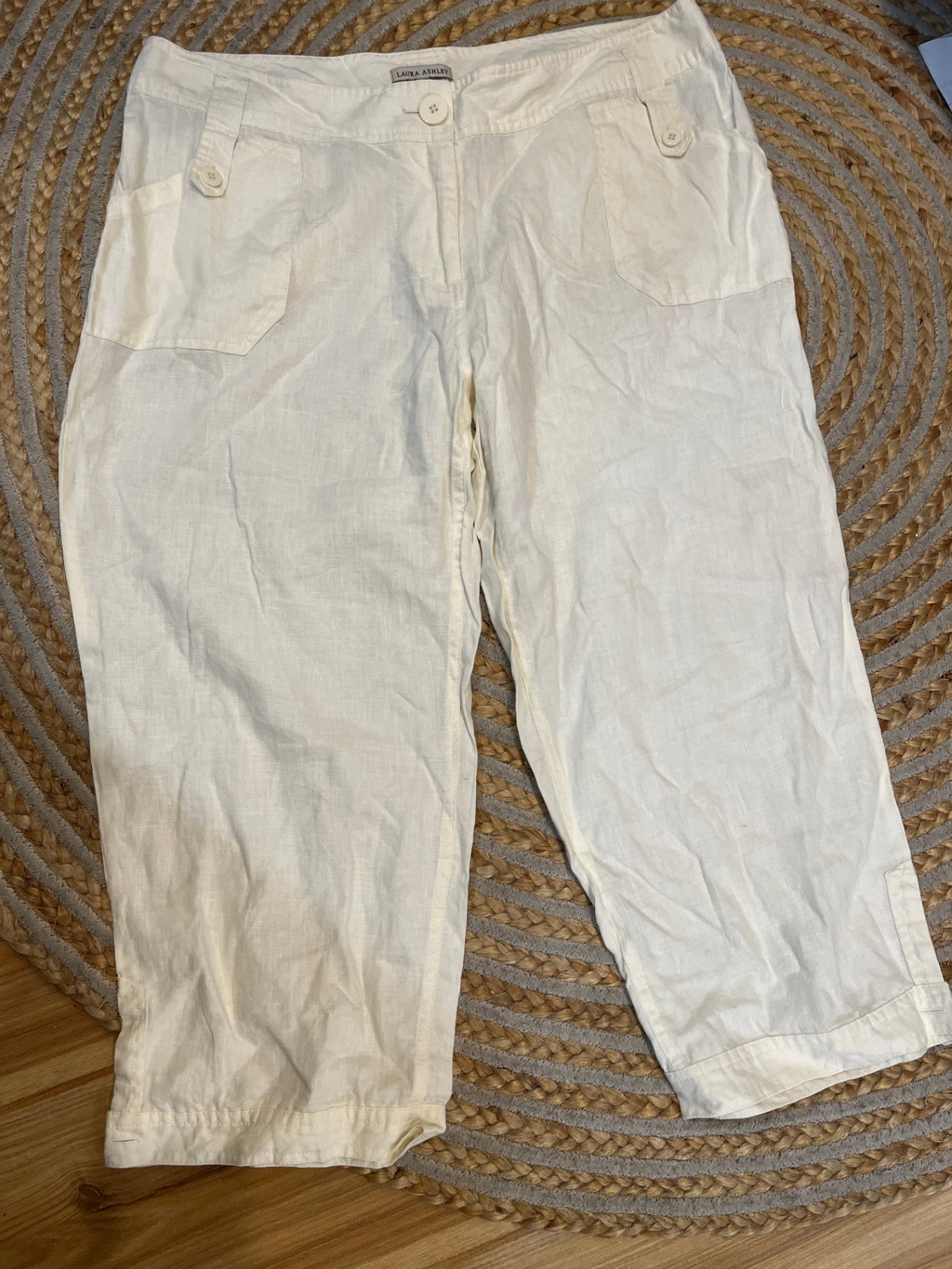 [SALE] Laura Ashley Pants 16 Cream/Off-white