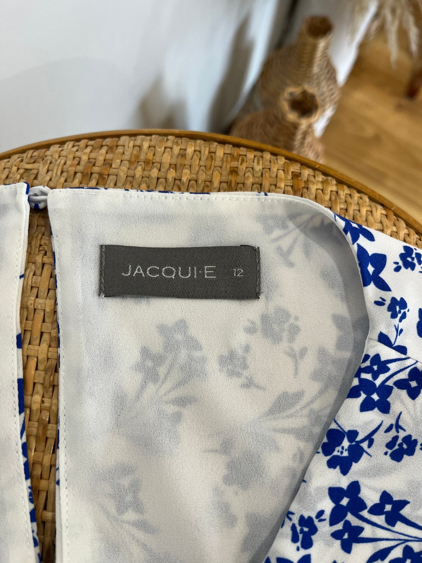 [SALE] Jacqui-e Top 12 White and Blue