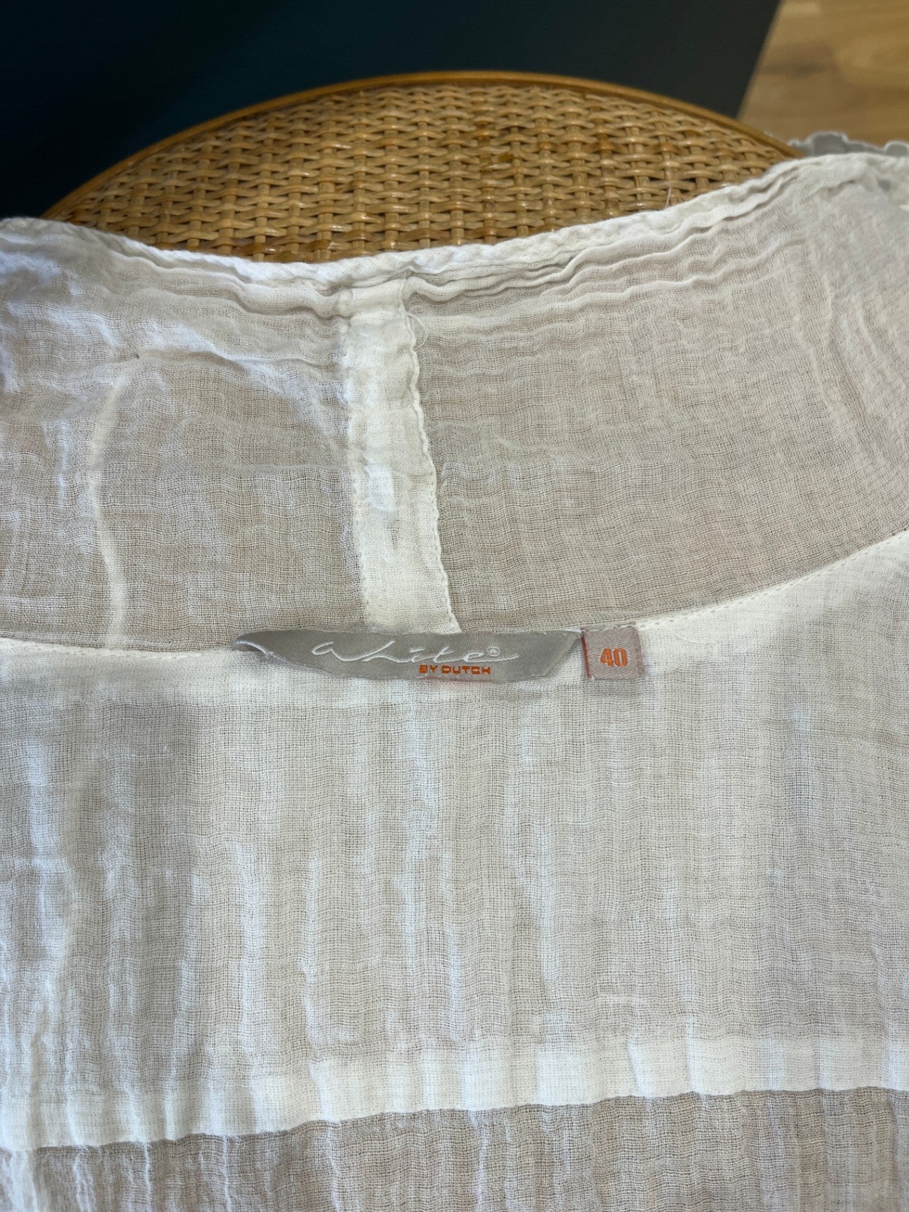 [SALE] White by Dutch Shirt Medium / Large Off-white/Beige