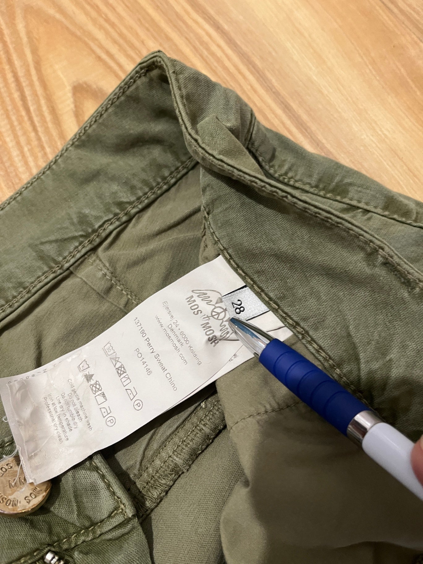 MOS MOSH Pants 28 Olive green