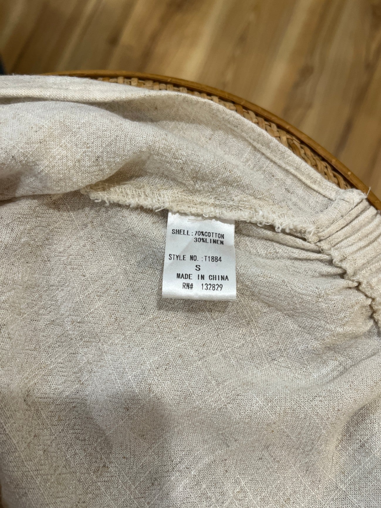 Mahina Crop Top Small Beige