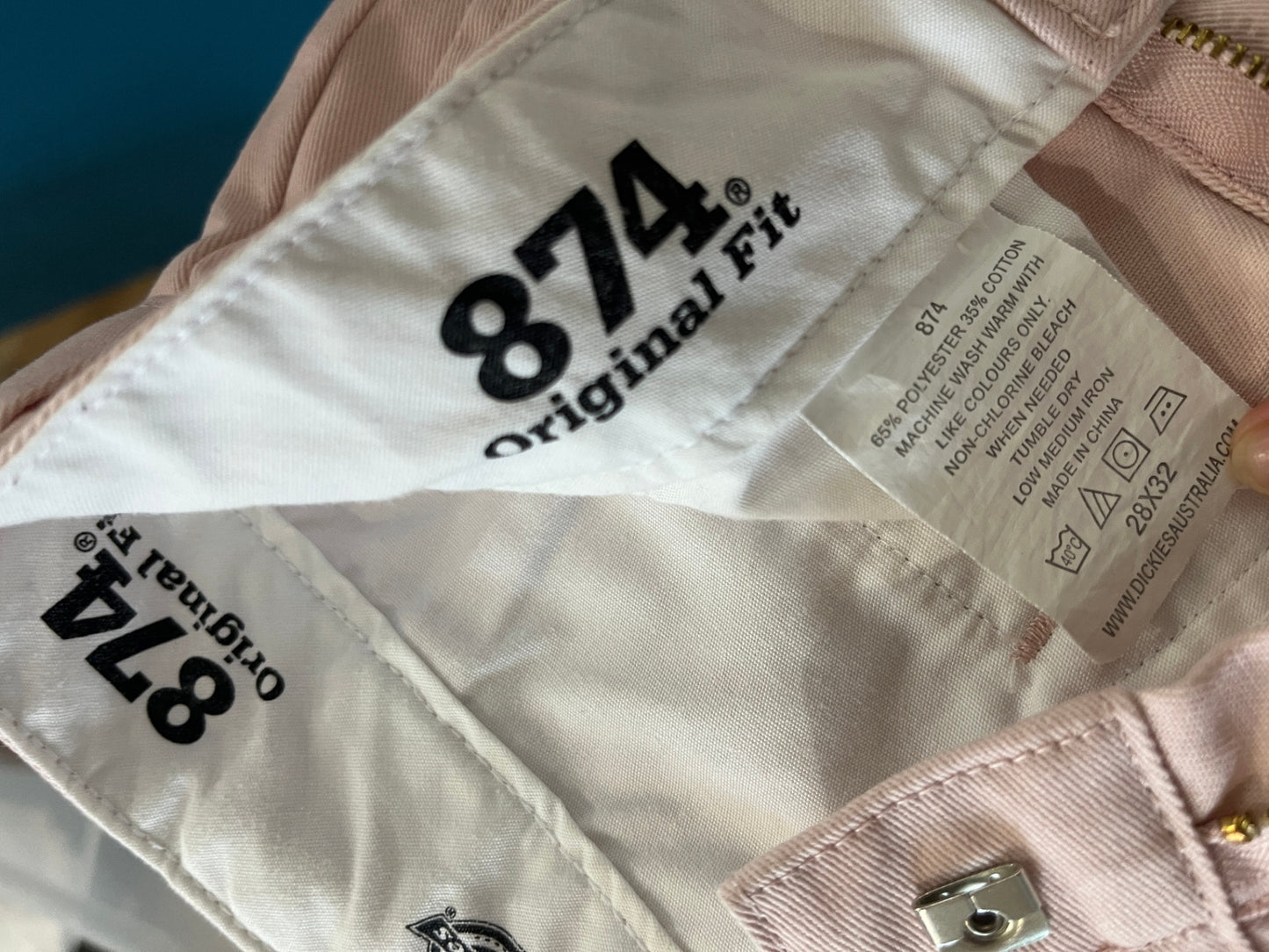Dickies Pants 28 Pink