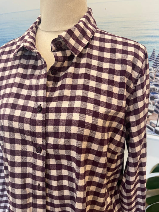 [SALE] ORVIS Flannel Shirt Plum/Cream Gingnam
