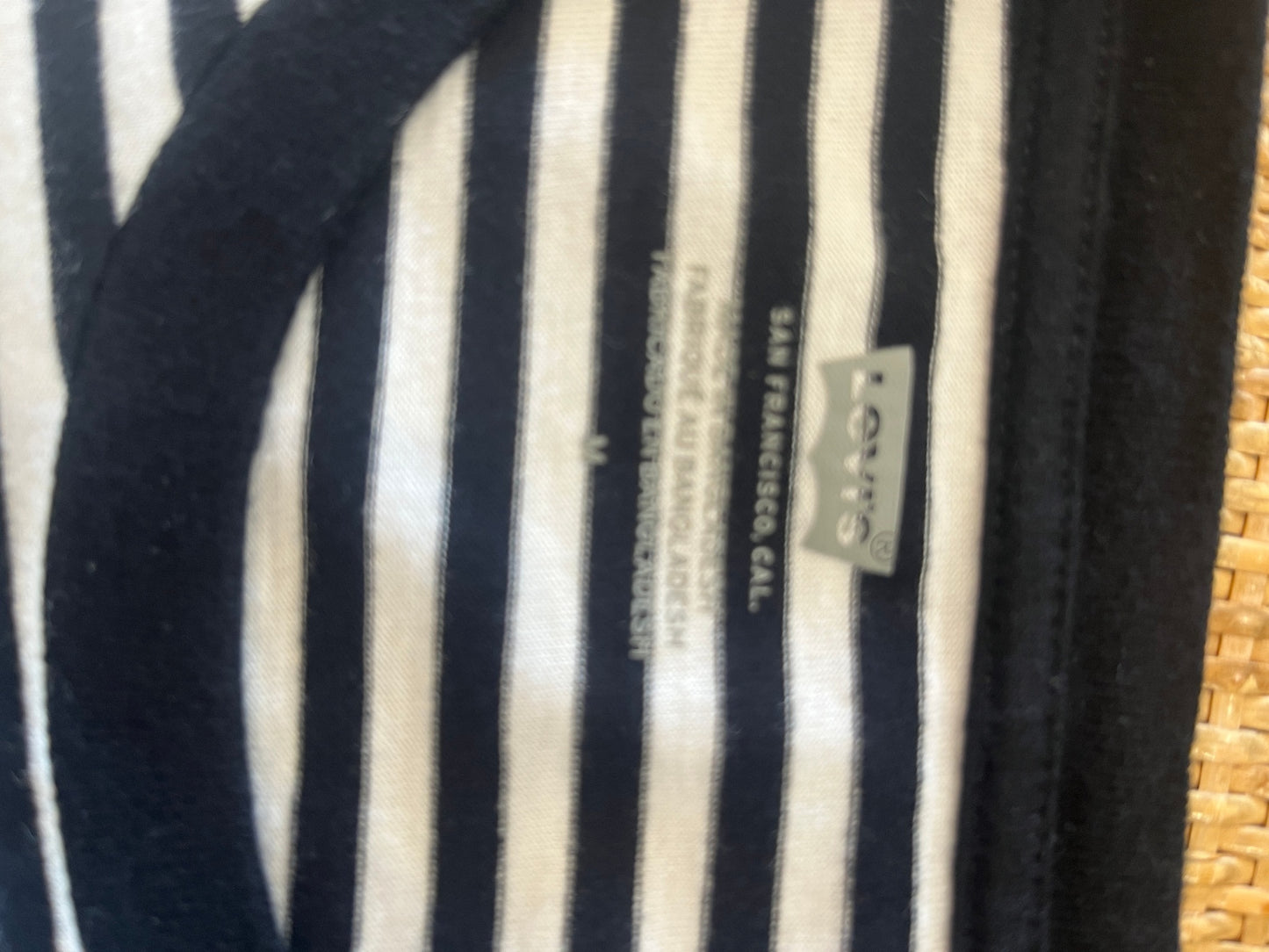Levi's T-Shirt Black and White Stripes