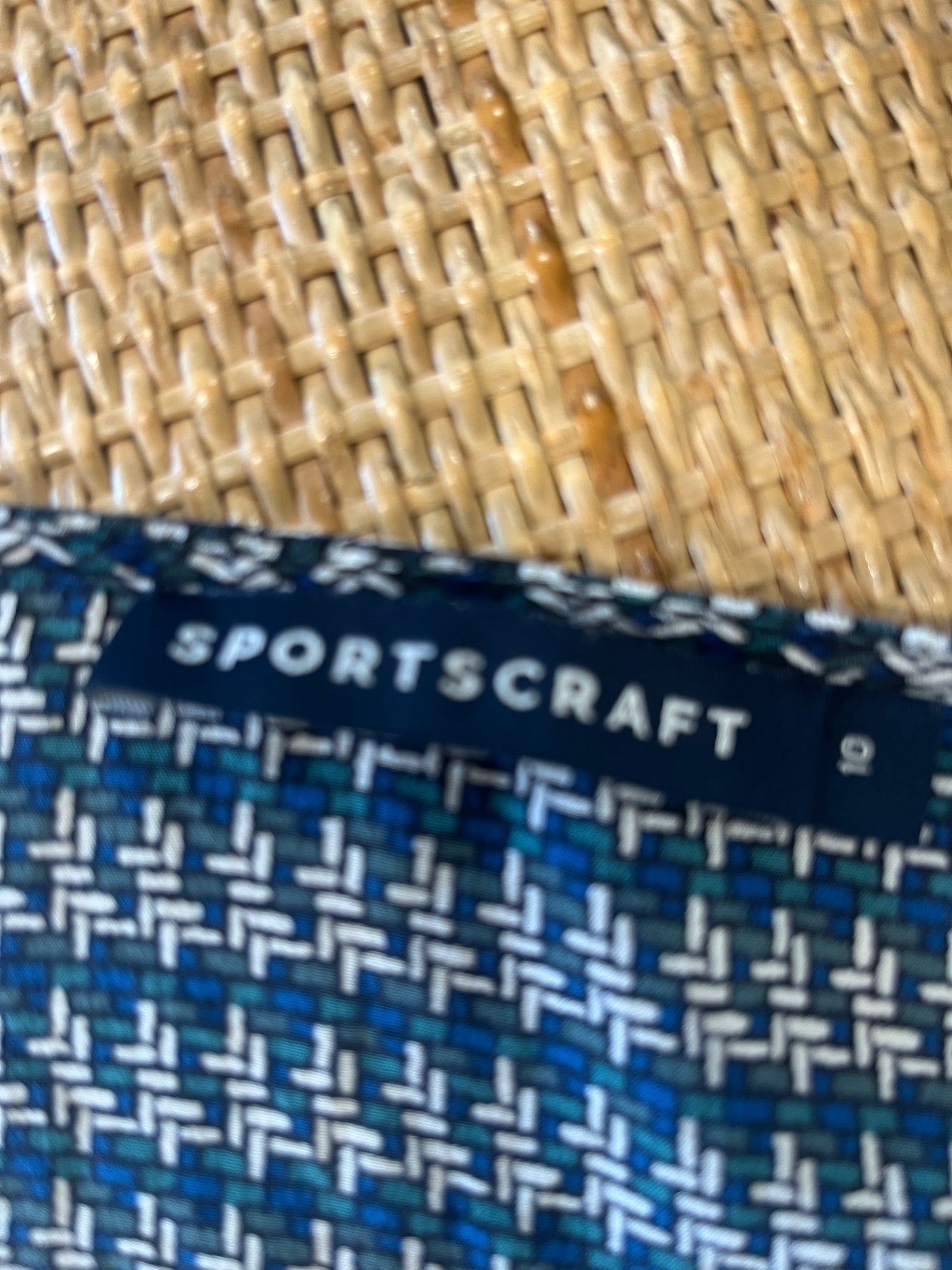 SPORTSCRAFT Blouse 100% Silk Size 10 Blue