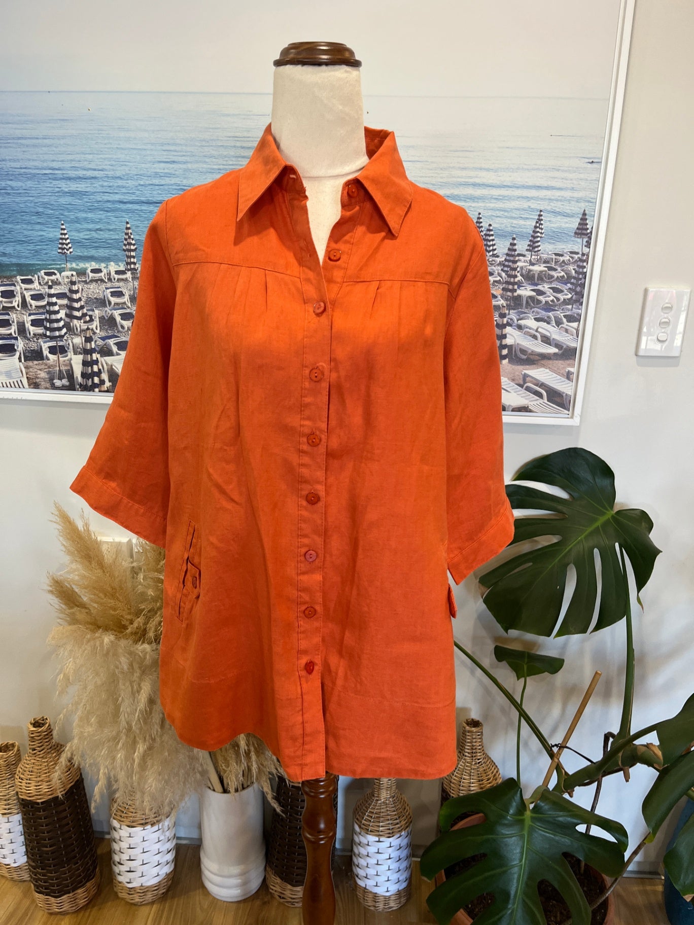 Meral Burnt Orange Shirt Medium