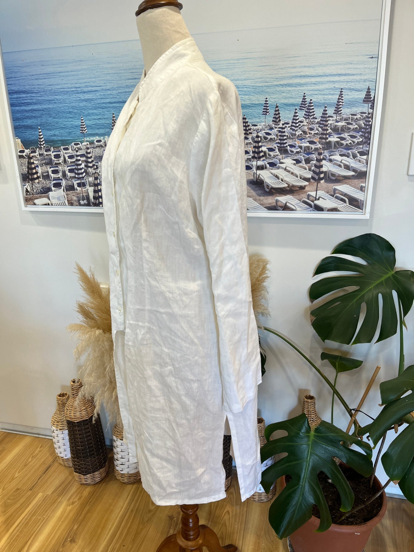 Mario Romano Duster Jacket White Large