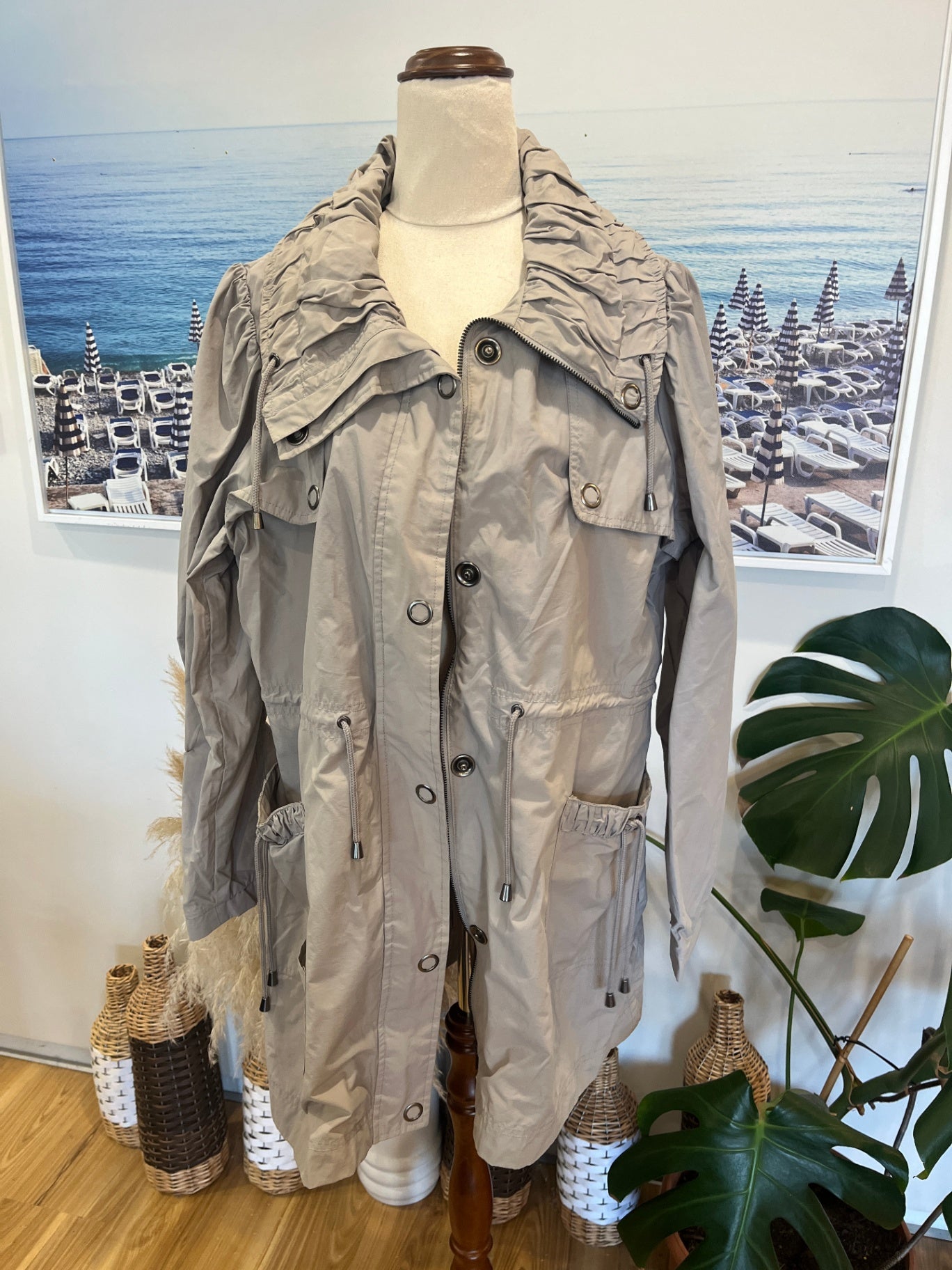 Ignite Casuals Jacket Stone Color Size 18