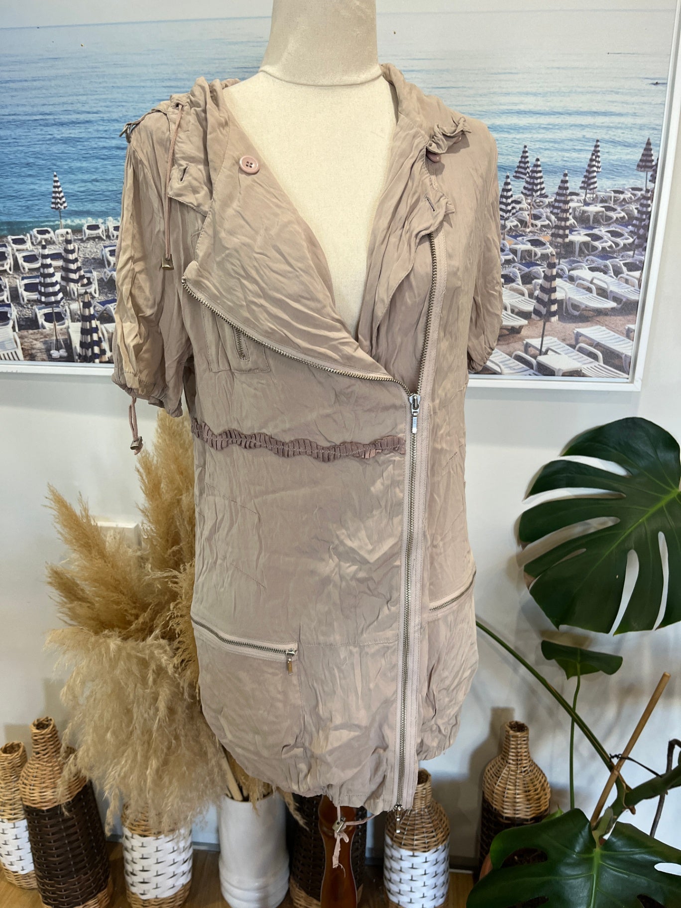 Marilyn Seigh GLAMOUR Lightweight Jacket Beige 12