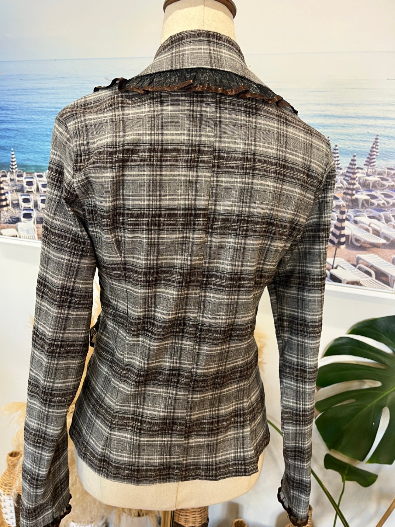 Classic Check Hopanni Ruffle Blazer