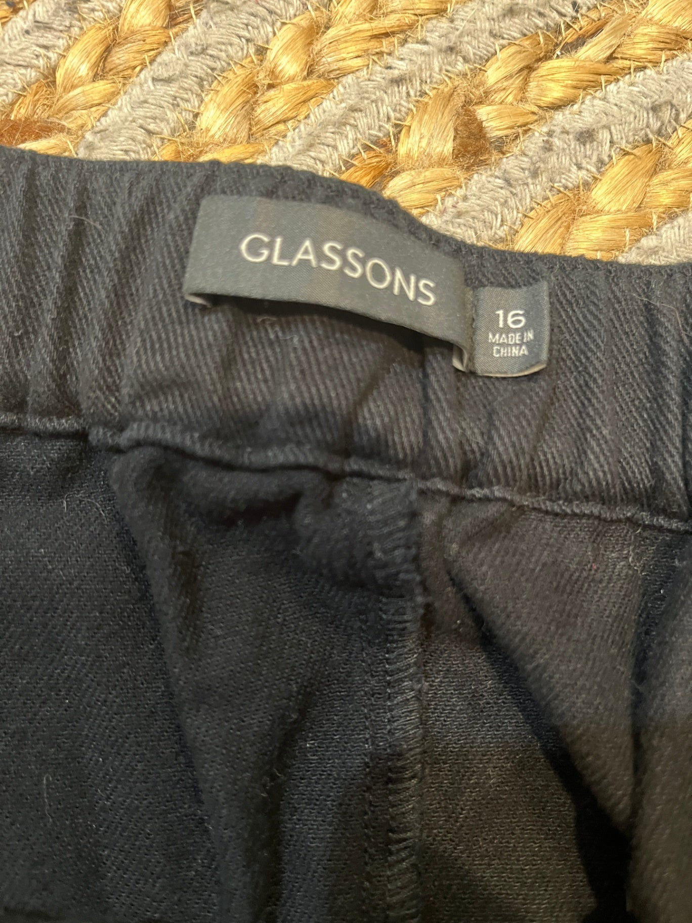 GLASSONS Black Pants Size 16