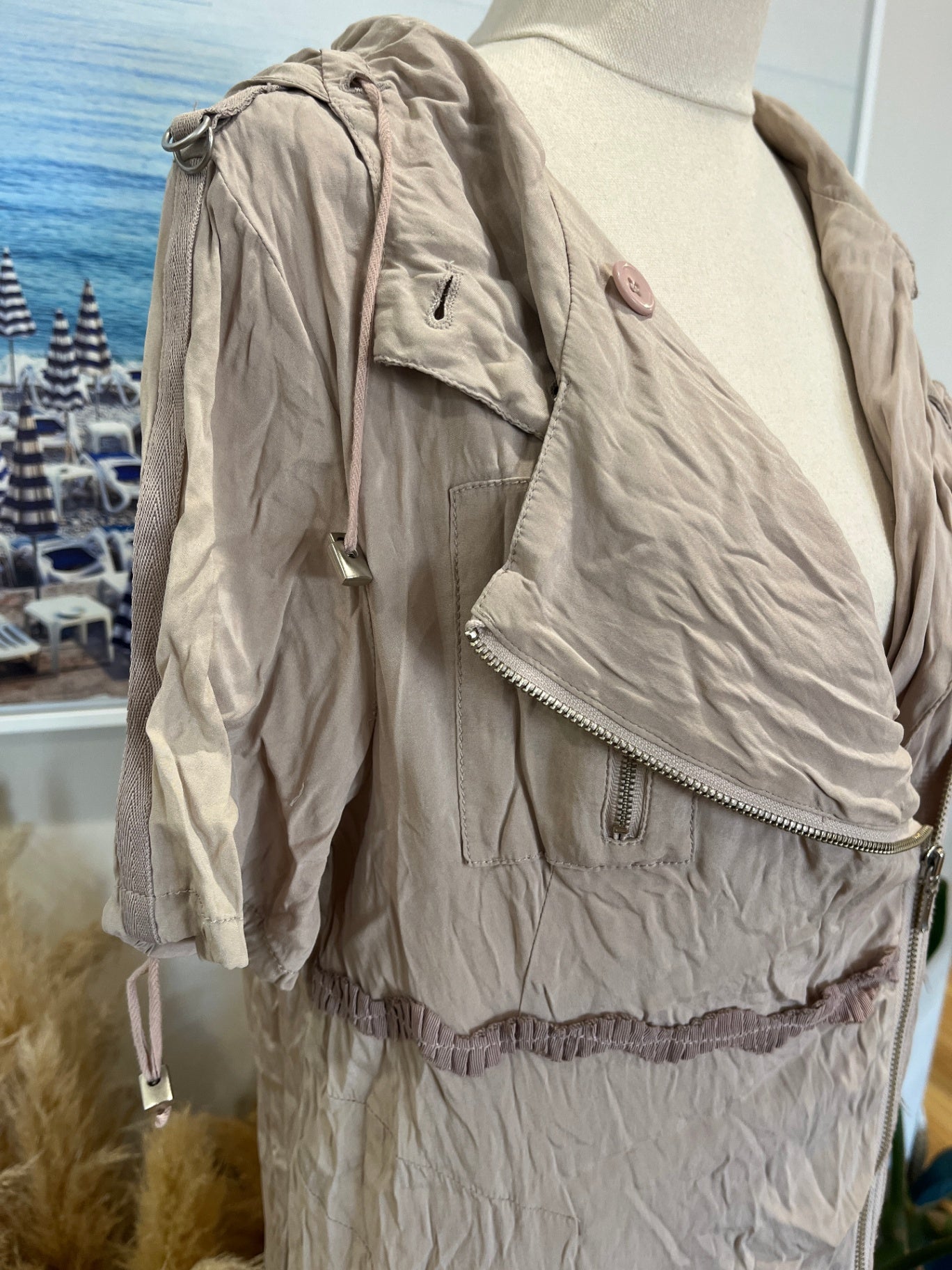Marilyn Seigh GLAMOUR Lightweight Jacket Beige 12