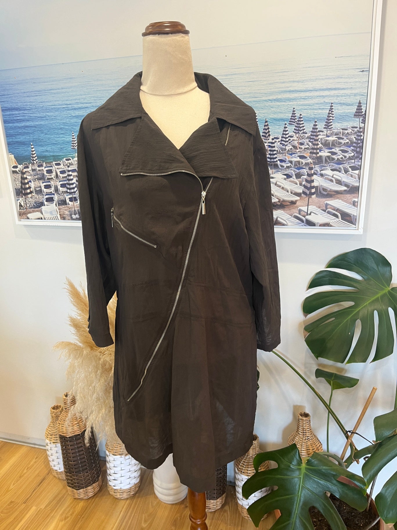 Soeur Lightweight Olive Green Jacket Medium 
