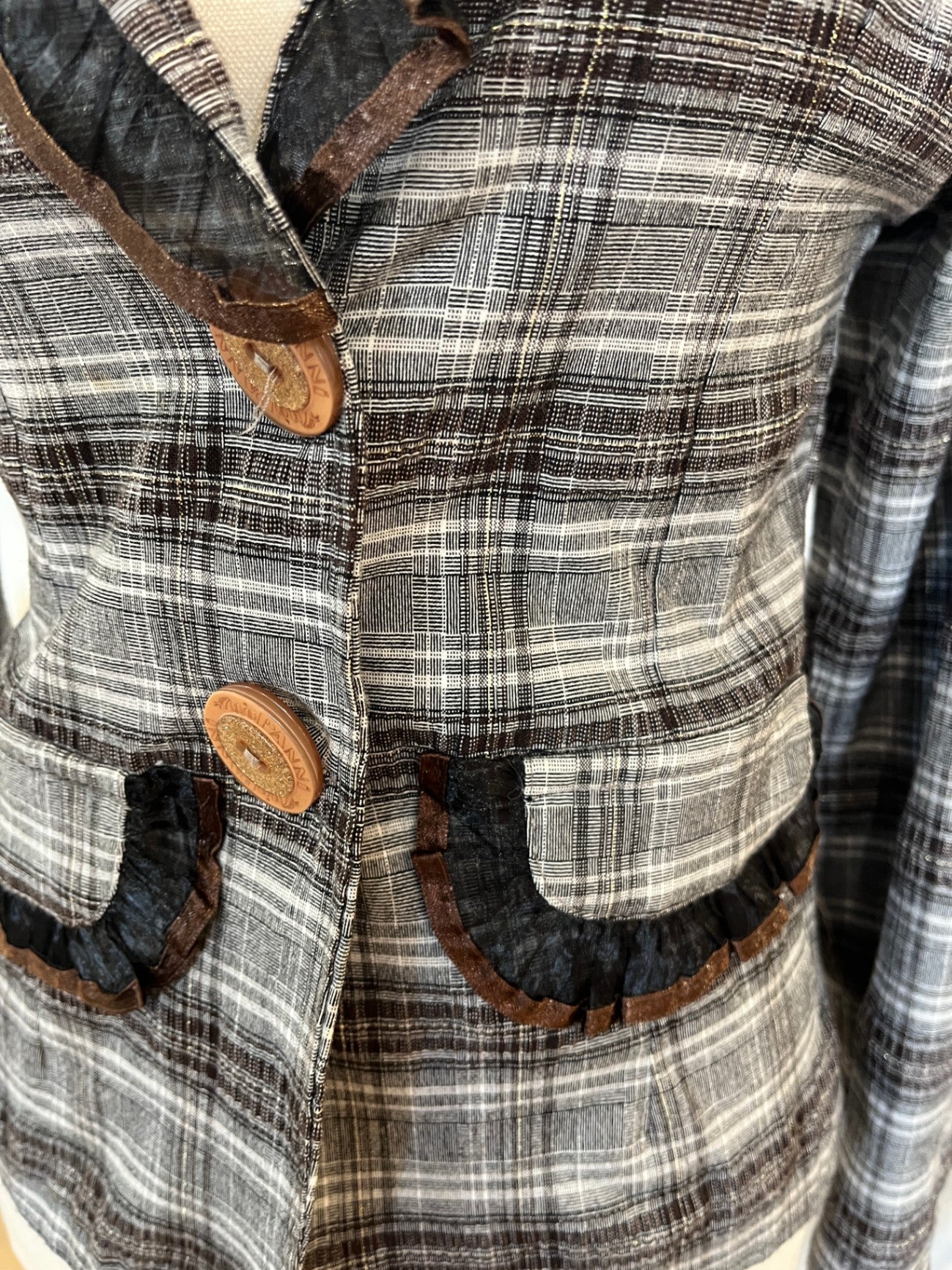 Classic Check Hopanni Ruffle Blazer
