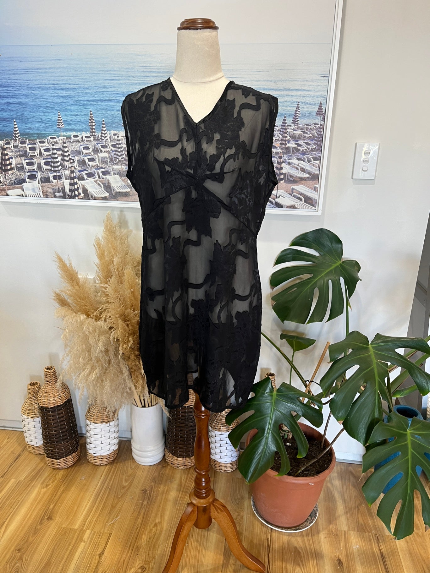 Plush Black Dress Size 14