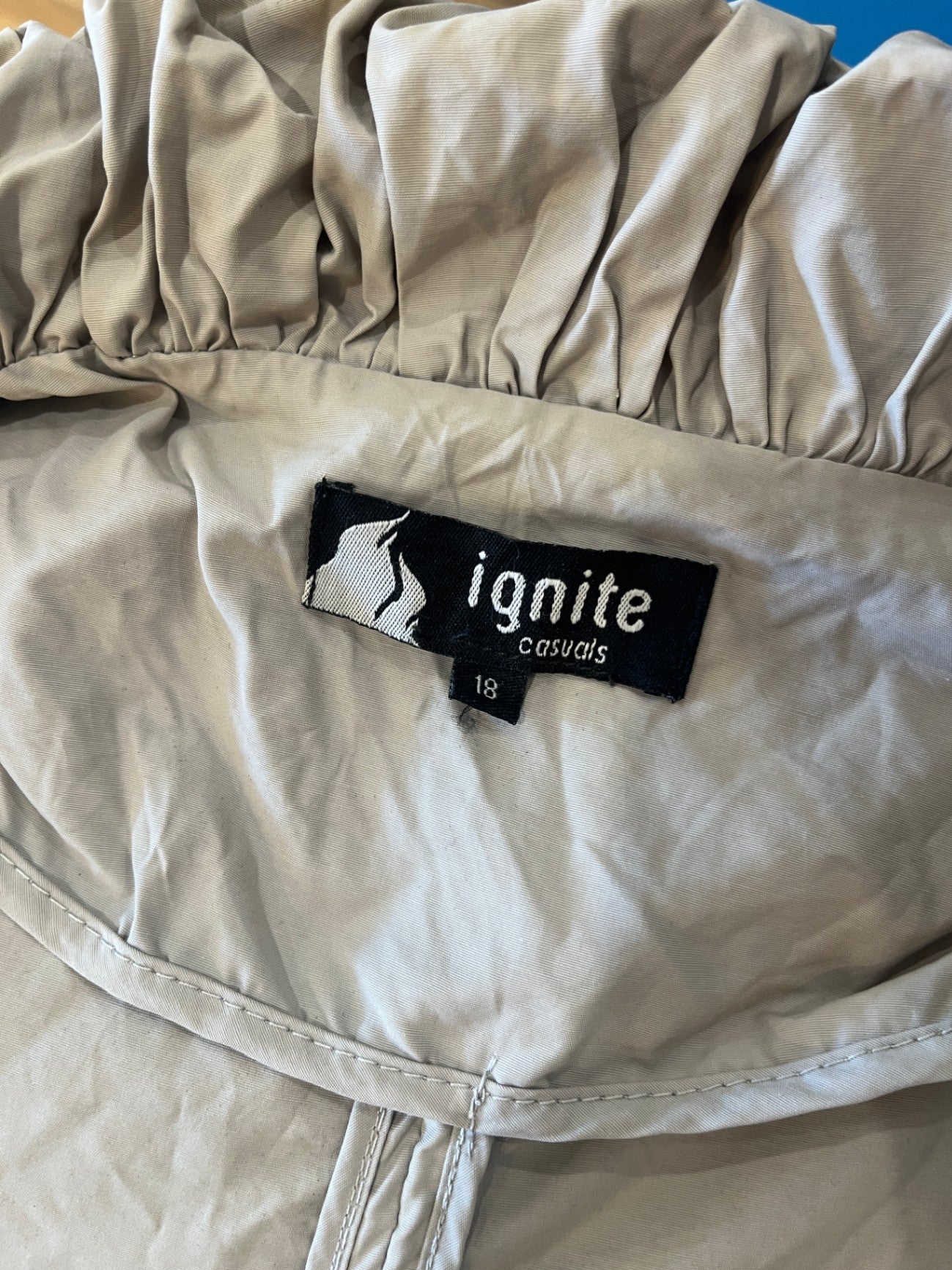 Ignite Casuals Jacket Stone Color Size 18
