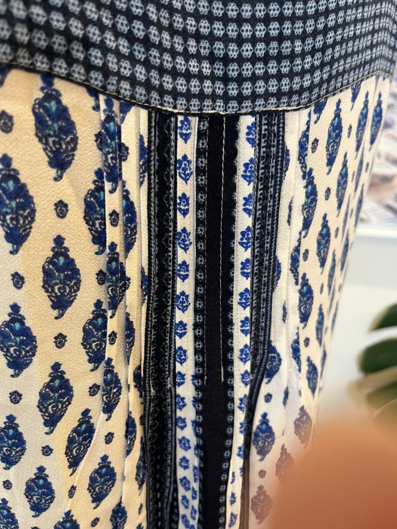 Just Jeans Blue Boho Blouse Size 12 