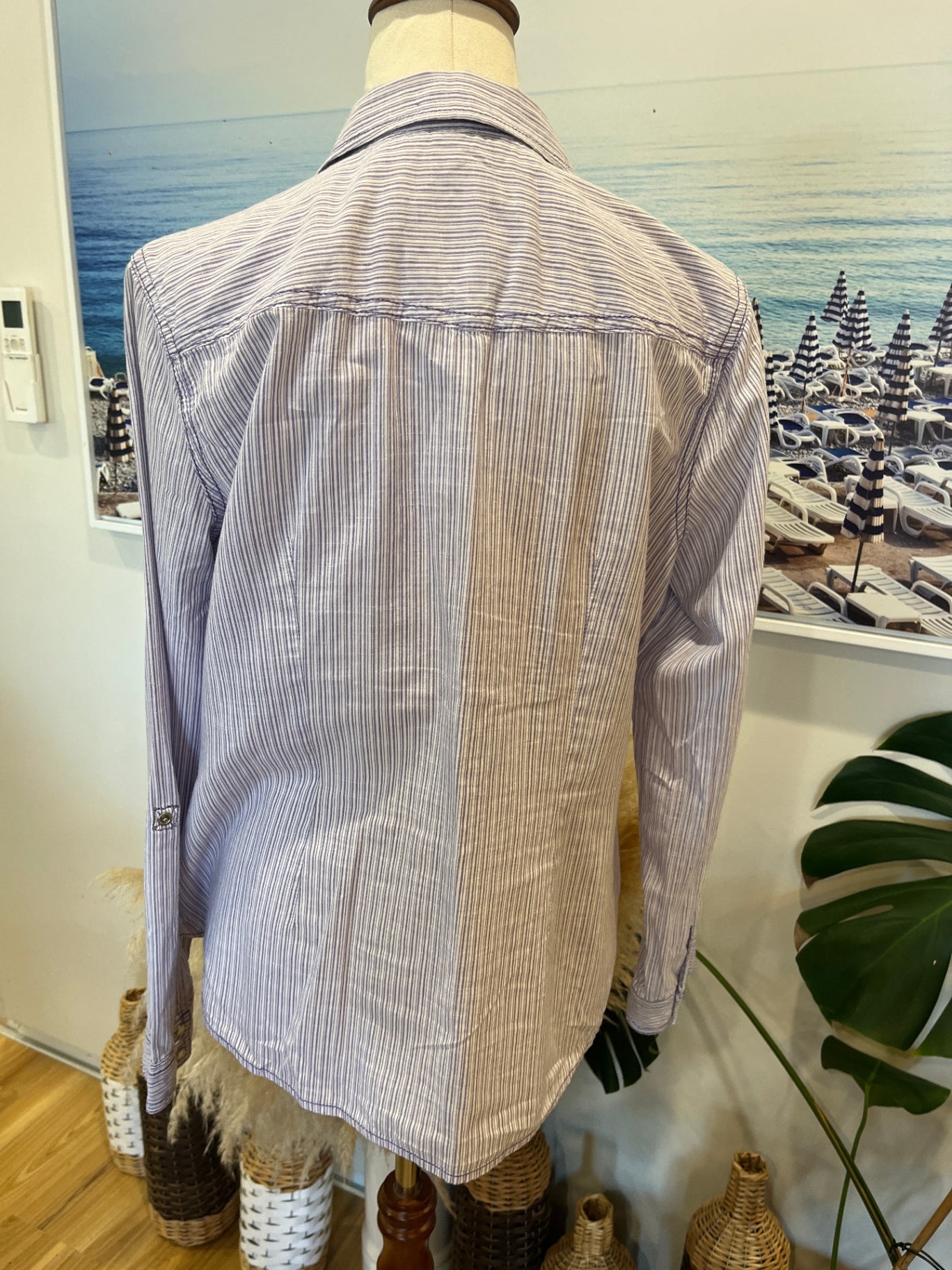 Indigo Collection Cowboy Shirt Lavender/Cream